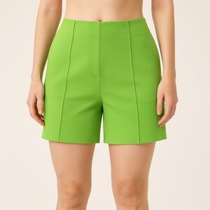 Rachel Zoe High-Waisted Green Dress Shorts